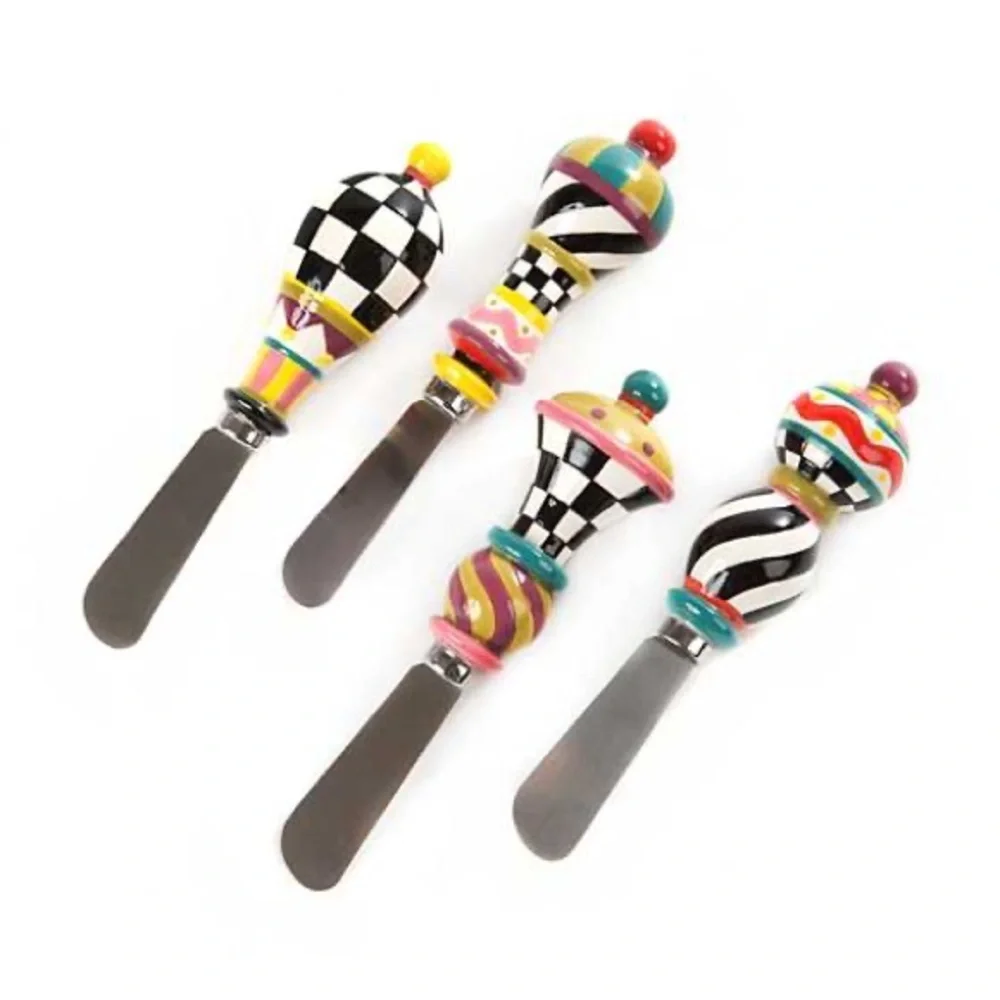 MacKenzie-Childs Jubilee Canape Knives - Set of 4 - Picture 2 of 5